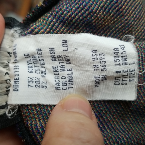 Vintage Melrose Knits Peruvian-motif modest maxi skirt double-knit - Picture 2 of 7